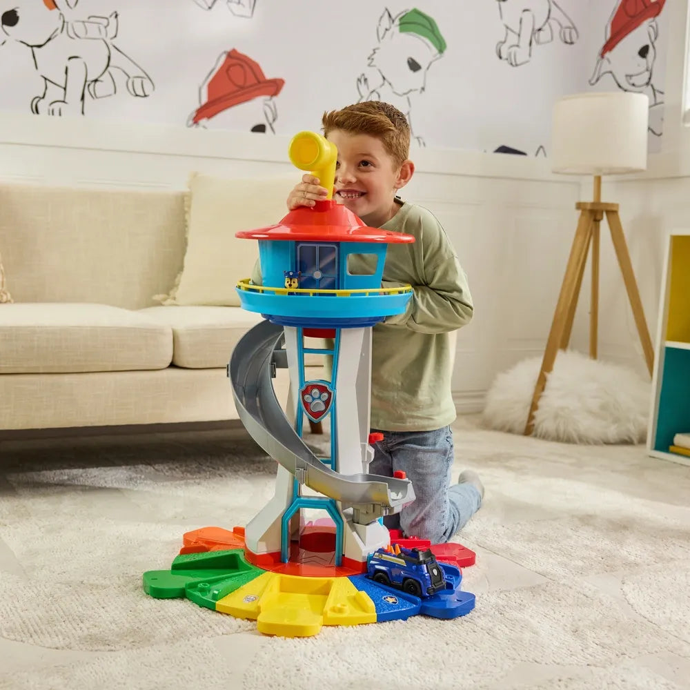 PAW Patrol My Size Lookout Tower Kids Playset with Chase and Vehicle
