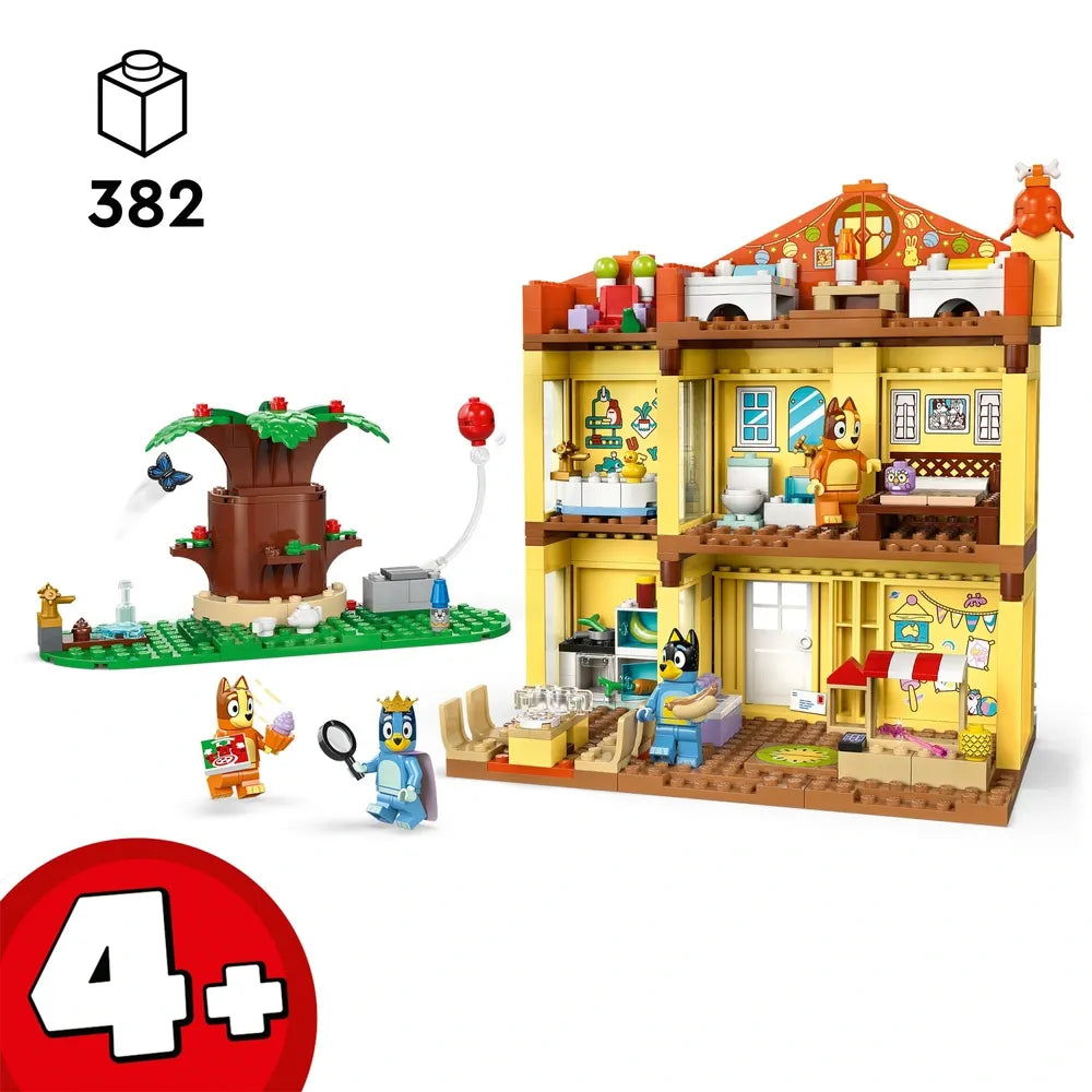LEGO Bluey 11203 Bluey’s Family House – Building Set for Kids’ Creative Play