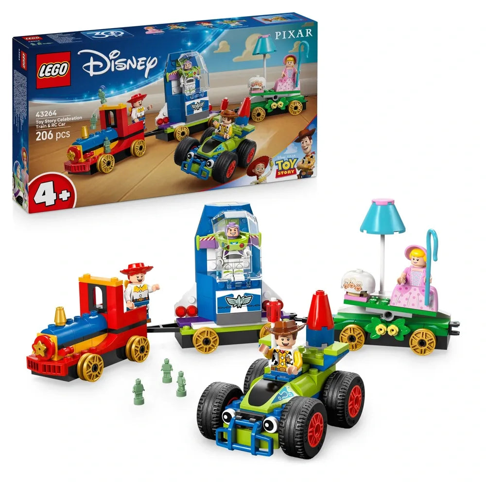 LEGO Disney 43264 Toy Story Celebration Train with Remote Control Car Set