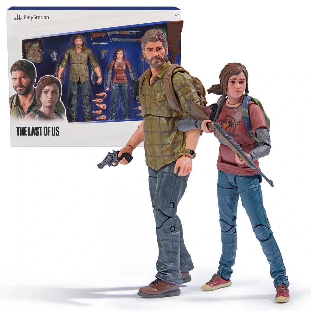 PlayStation The Last of Us 2-Pack Action Figures – Joel & Ellie 15cm Set