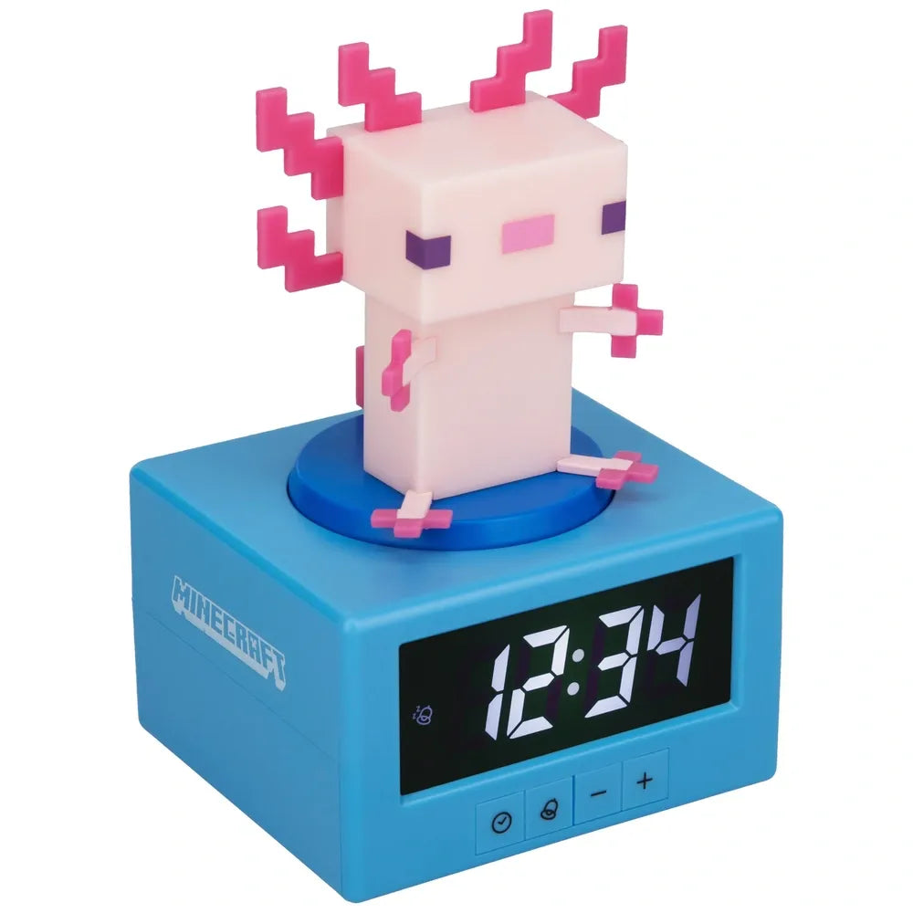 Minecraft Axolotl Icon Alarm Clock – Gamer-Themed Decor and Collectible