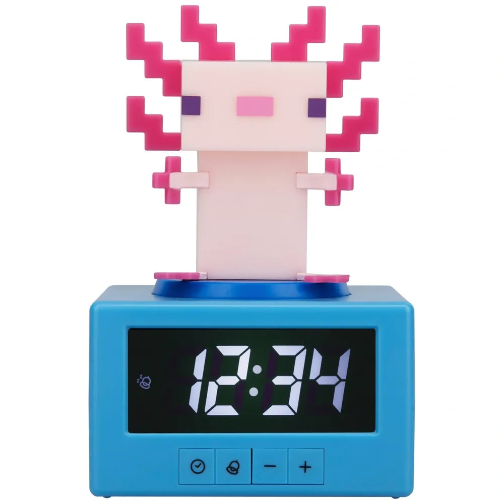 Minecraft Axolotl Icon Alarm Clock – Gamer-Themed Decor and Collectible