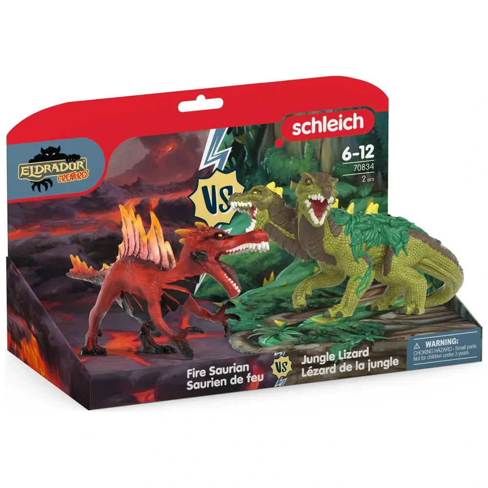 Schleich Eldrador 70834 Fire Saurian & Jungle Lizard Battle Set