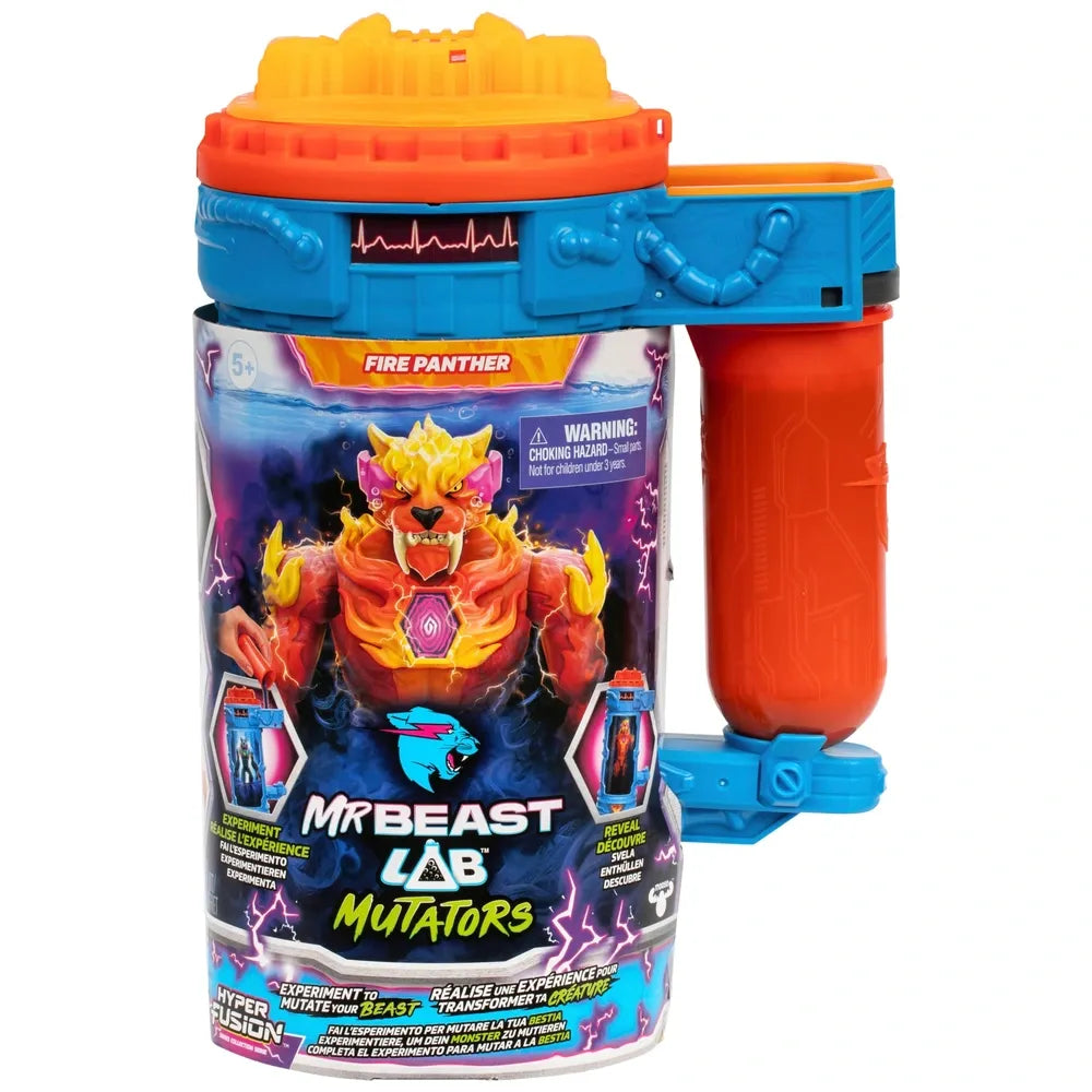 MrBeast Lab Mutators Fire Panther Interactive Mutation Chamber Figure