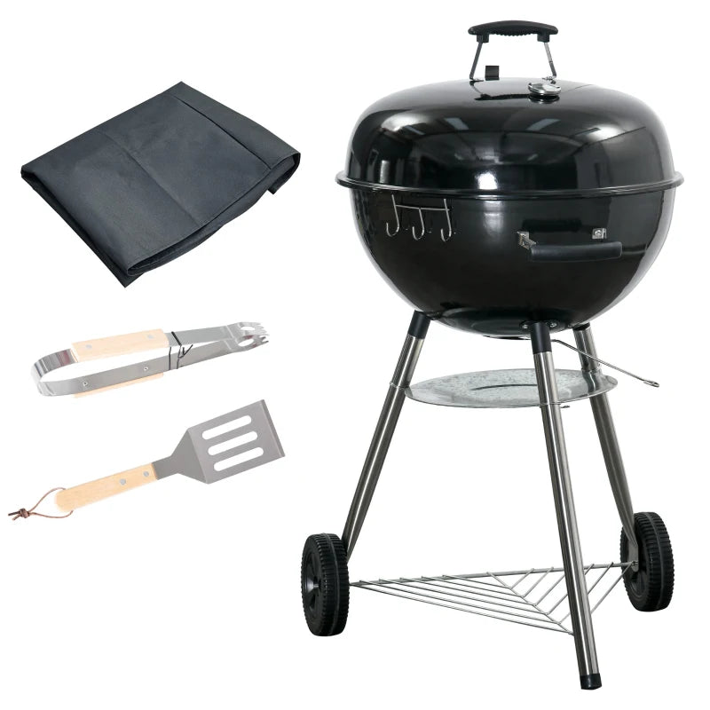 Portable Black Kettle Charcoal Grill Ideal for Backyard and Outdoor Cooking