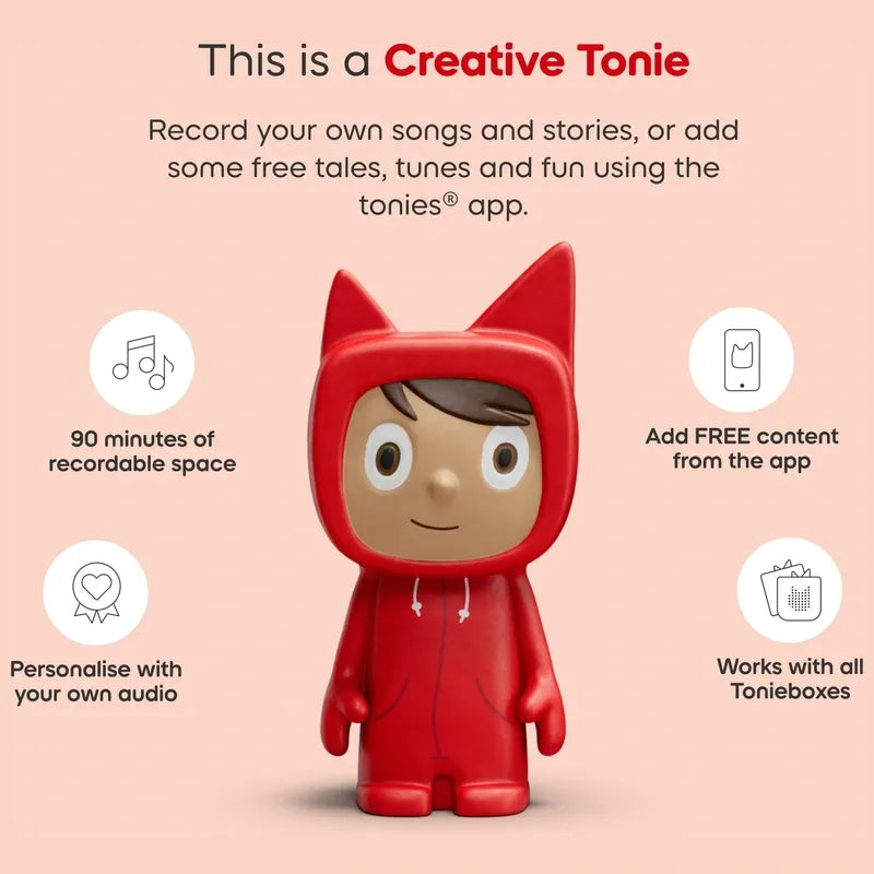 Tonies Toniebox 2 Starter Set in Sunset Red – Audio Player for Kids’ Stories
