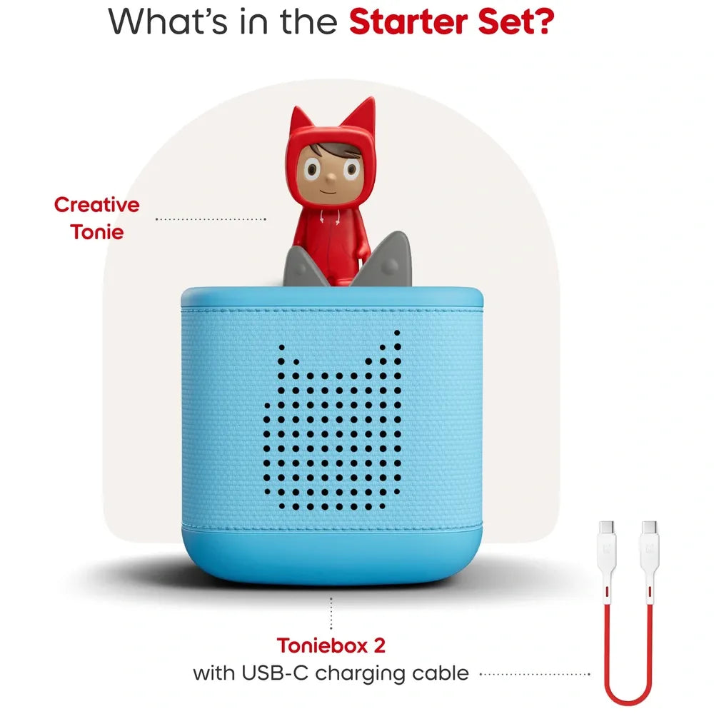 Tonies Toniebox 2 Starter Set – Sky Blue Audio Speaker for Kids