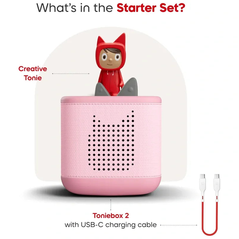 Tonies Toniebox 2 Starter Set – Cloud Pink Interactive Audio for Kids