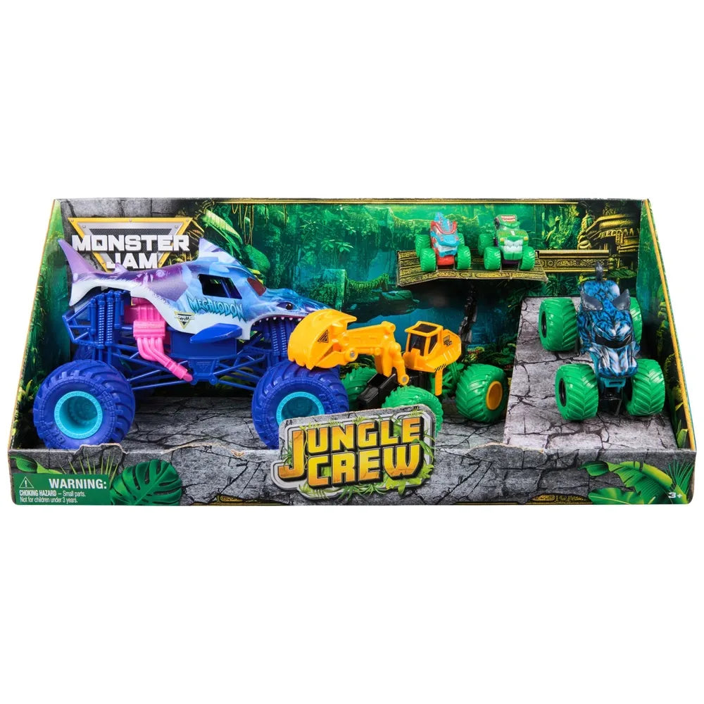 Monster Jam Jungle Crew Die-Cast Monster Trucks 5 Pack 1:64