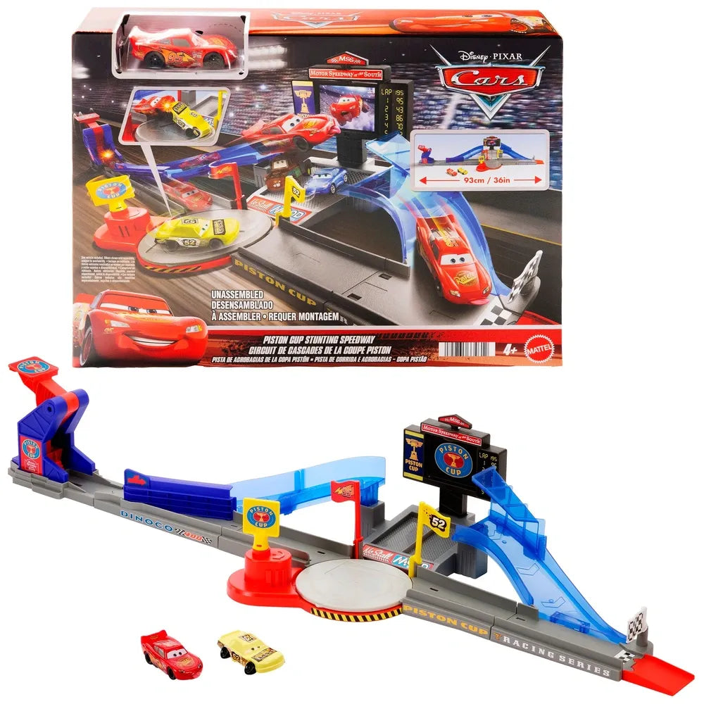 Disney Pixar Cars Piston Cup Stunting Speedway Playset – Die-Cast Fun Set