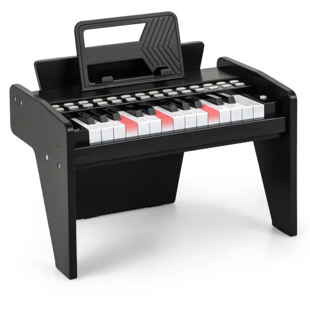 Mini Wooden Kids Piano Keyboard with 25 Lighted Keys – Digital Music Toy
