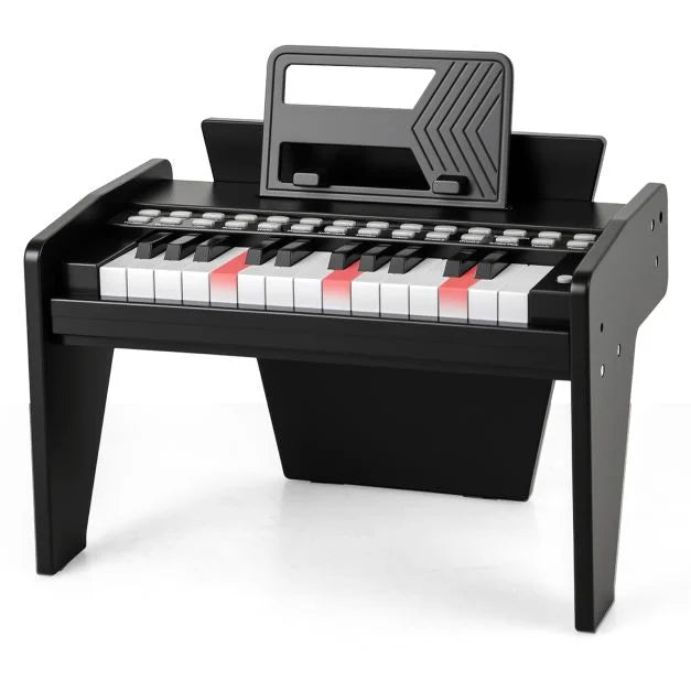Mini Wooden Kids Piano Keyboard with 25 Lighted Keys – Digital Music Toy