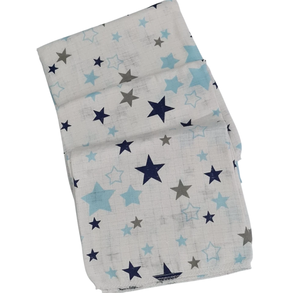 3 Pack Xl Large Printed Muslin Squares for Babies, Reusable 100% Cotton Nappy Cloths