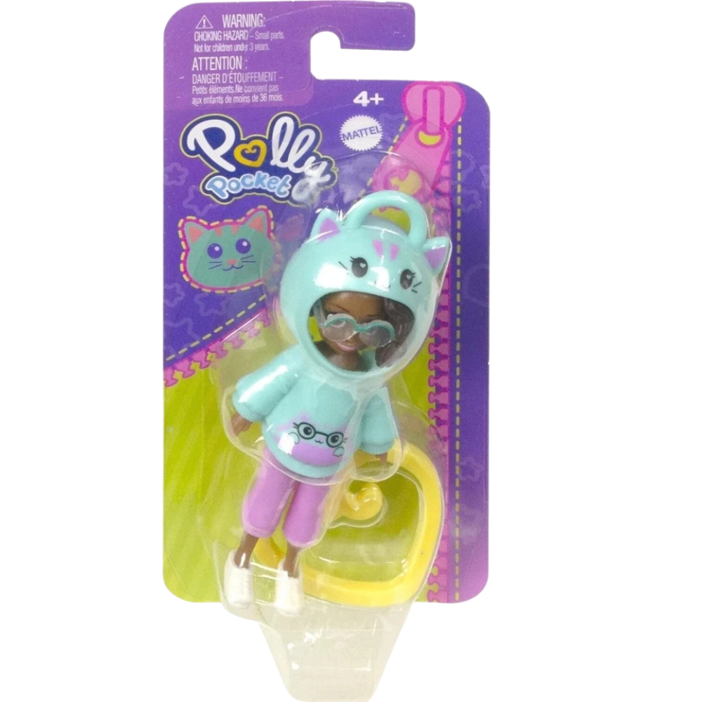 Polly Pocket Accessories Doll Set 9 Cm Trendy Outfit & Mini Dolls Mattel Toy