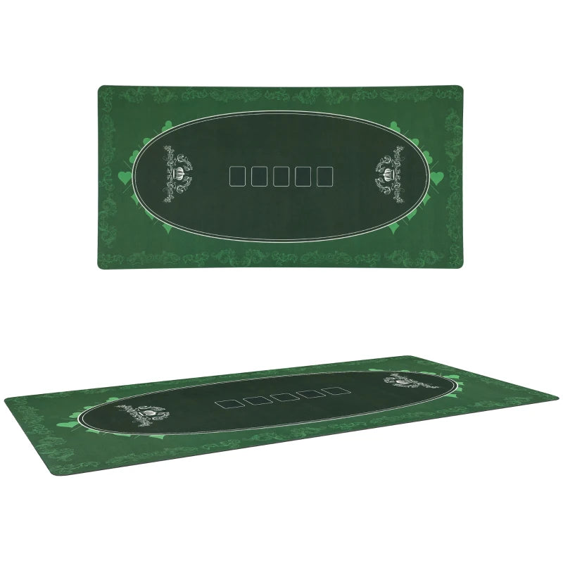 Six-Player Poker Table Mat – Water-Resistant & Portable