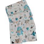 3 Pack Xl Large Printed Muslin Squares for Babies, Reusable 100% Cotton Nappy Cloths