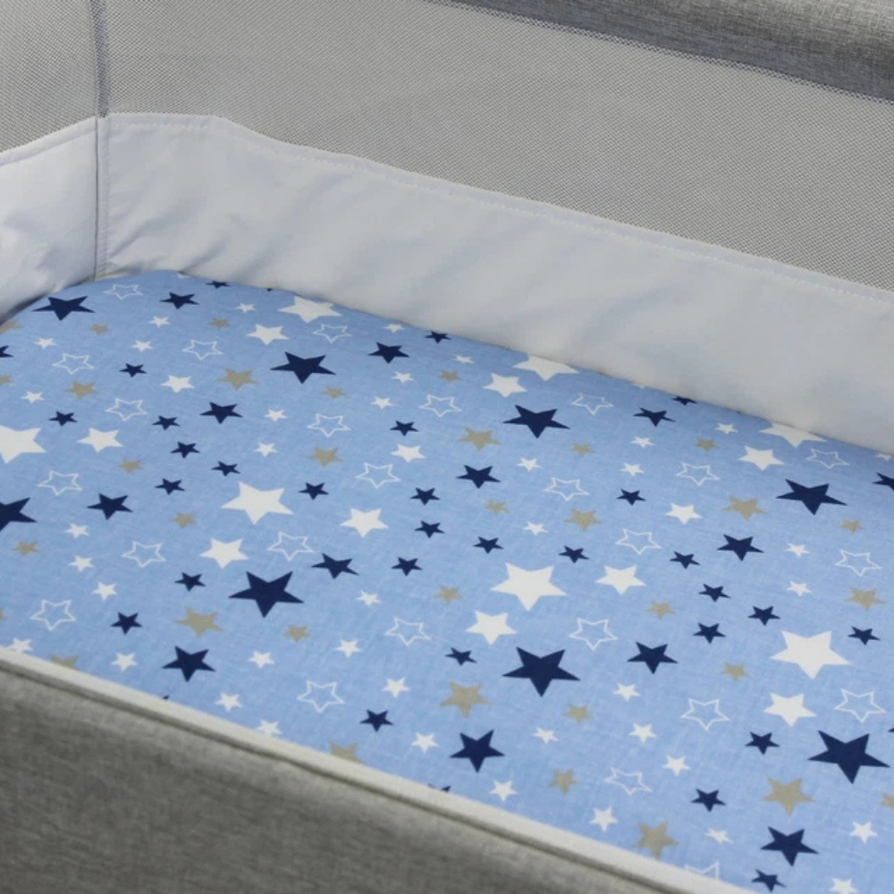 2 Pack 100% Cotton Fitted Sheets for Chicco Next2Me Bedside Crib 55 x 90 cm