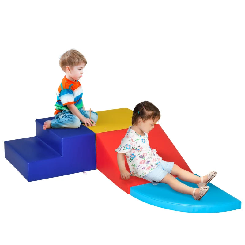 Soft Foam Toddler Stairs and Ramp Set – Safe Climb & Crawl Educational Activity Toy