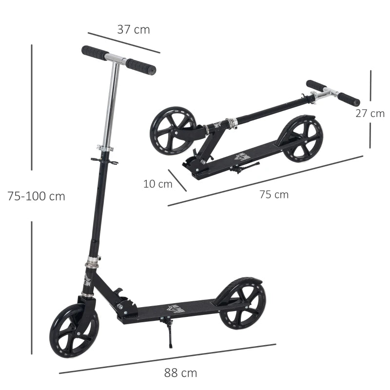 Teenager Kick Scooter Foldable with 4 Adjustable Heights & Rear Fender Brake 7-14