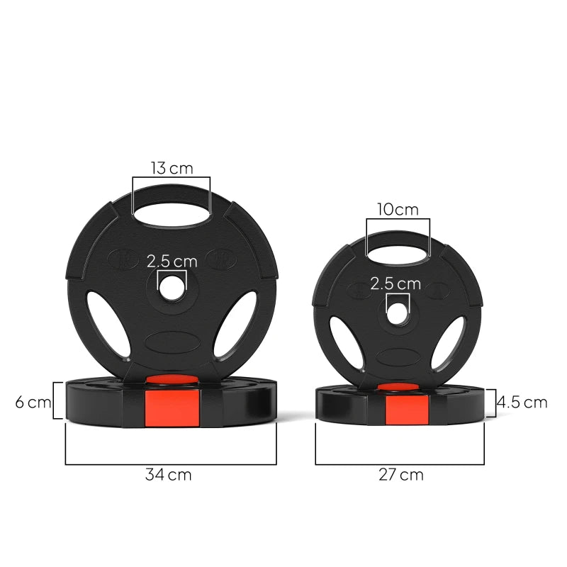 Black Olympic Weight Plates – 10kg & 5kg Pair Set