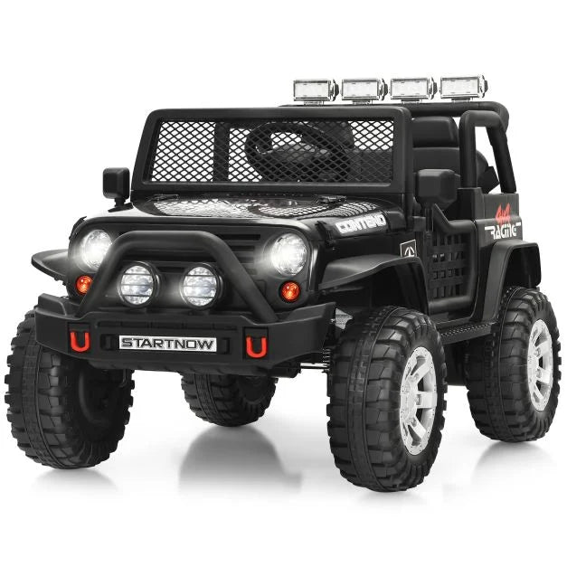2-Seat Kids Ride-On Truck with Parent Remote Control, LED Lights Music & Storage