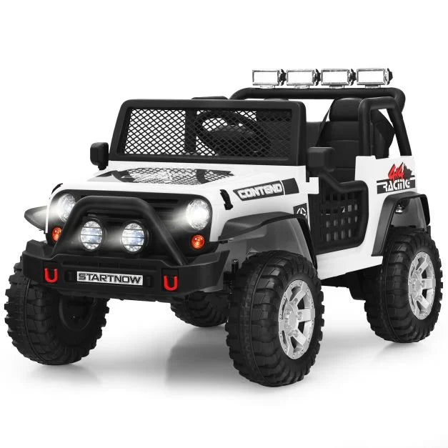 2-Seat Kids Ride-On Truck with Parent Remote Control, LED Lights Music & Storage
