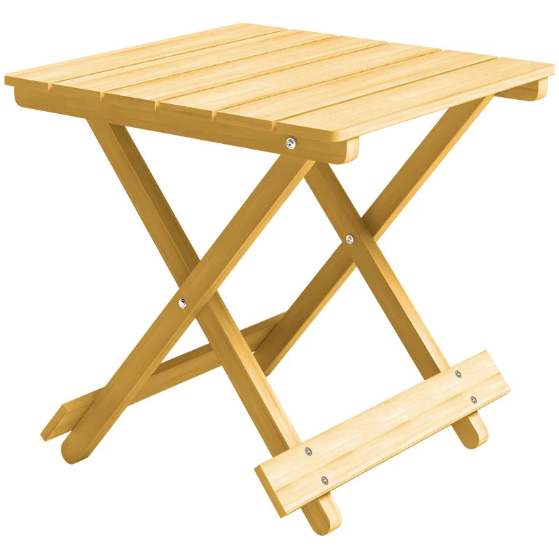 Durable Foldable Wooden Coffee Table for Outdoor Garden and Patio Use