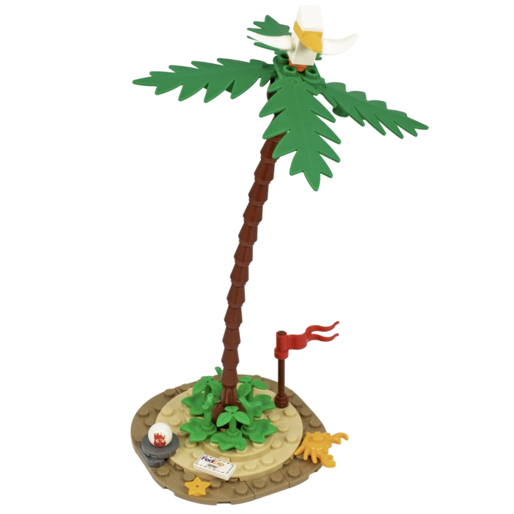 Lego Desert Island & Palm Tree Custom Kit Made with Real Lego Bricks Tropical Scene Display Set