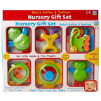 6 Pc Baby Rattles and Teethers for Babies Infant Playset Newborn Sensory Toy Set