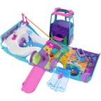 Polly Pocket Pet Mobile Adventure Playset with 2 Dolls 21 Accessories Kids Toy