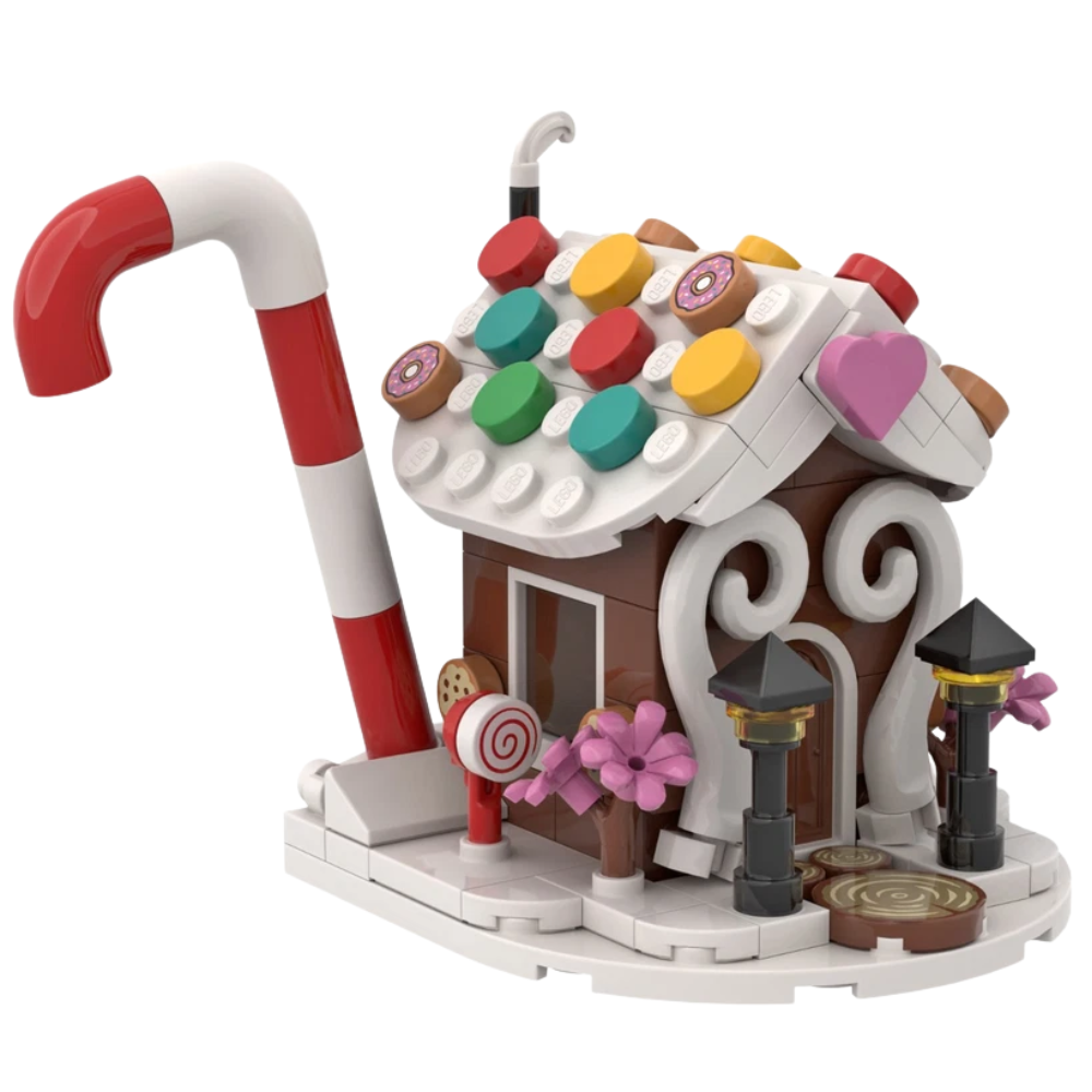 LEGO Gingerbread House Christmas Winter Building Kit with Candy Cane, Cookies, 134 Pieces