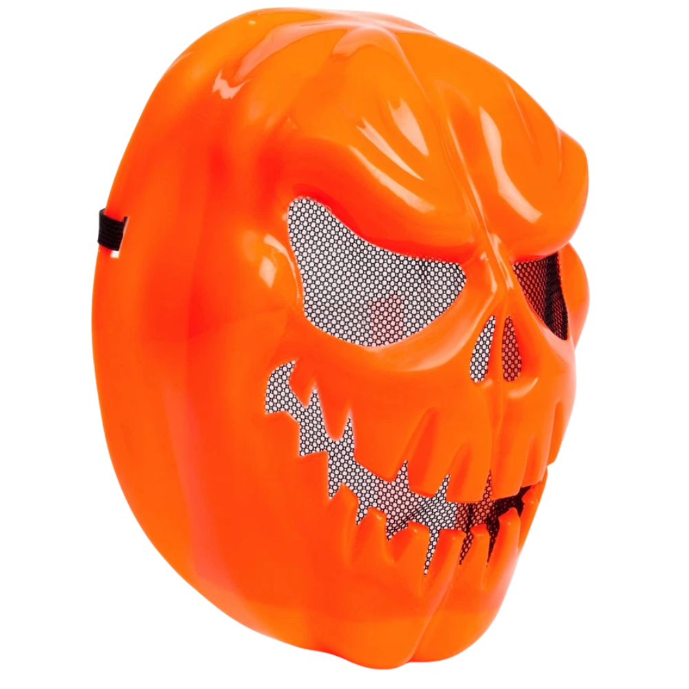 Halloween Pumpkin Mask Scary Orange Jack O Lantern Face Mask for Kids Adults Fancy Dress