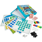 Abeec 100 Classic Games Compendium Family Board Games Set Ludo Chess Draughts Dominoes Cards Snakes & Ladders
