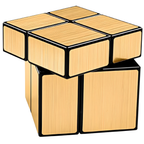 QiYi 2x2 Gold Mirror Cube Puzzle, Smooth Twist Shape Mod Brain Teaser for Kids and Adults