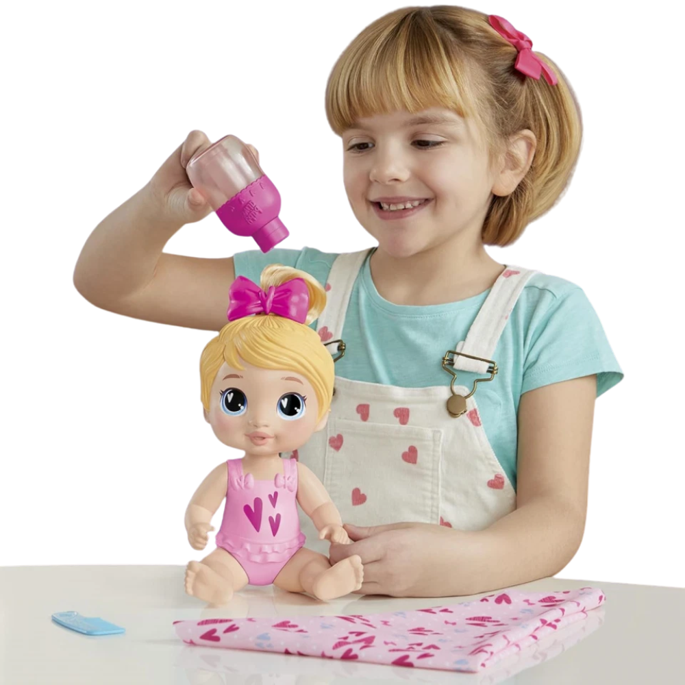 Baby Alive Harper Hugs Shampoo Snuggle Doll 11 Inch Bath Time Interactive Baby Toy F9119
