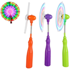 Flashing LED Spinning Windmill Toy Rainbow Light Up Music Kids Gift 25cm Battery Powered
