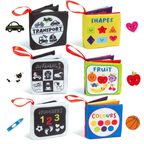 Abeec Soft Books for Babies Cloth Baby Books 0-6 Months Sensory Learning Toy Gift Set