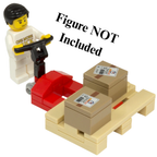 LEGO Pallet Truck with 2 Parcels Cargo Crates Workshop Garage MOC Custom Kit 36pc