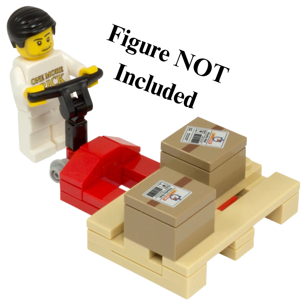 LEGO Pallet Truck with 2 Parcels Cargo Crates Workshop Garage MOC Custom Kit 36pc