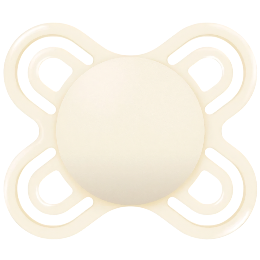 MAM Perfect Start Soothers 0+ Months Twin Pack, SkinSoft Orthodontic Newborn Baby Pacifiers