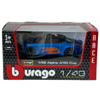 Bburago Alpine A110 Cup 2018 No. 36 French Racing Rally Diecast Car Model 1:43 Scale Toy