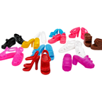 9 Pairs Silicone Shoes & Boots for 12" Fashion Dolls