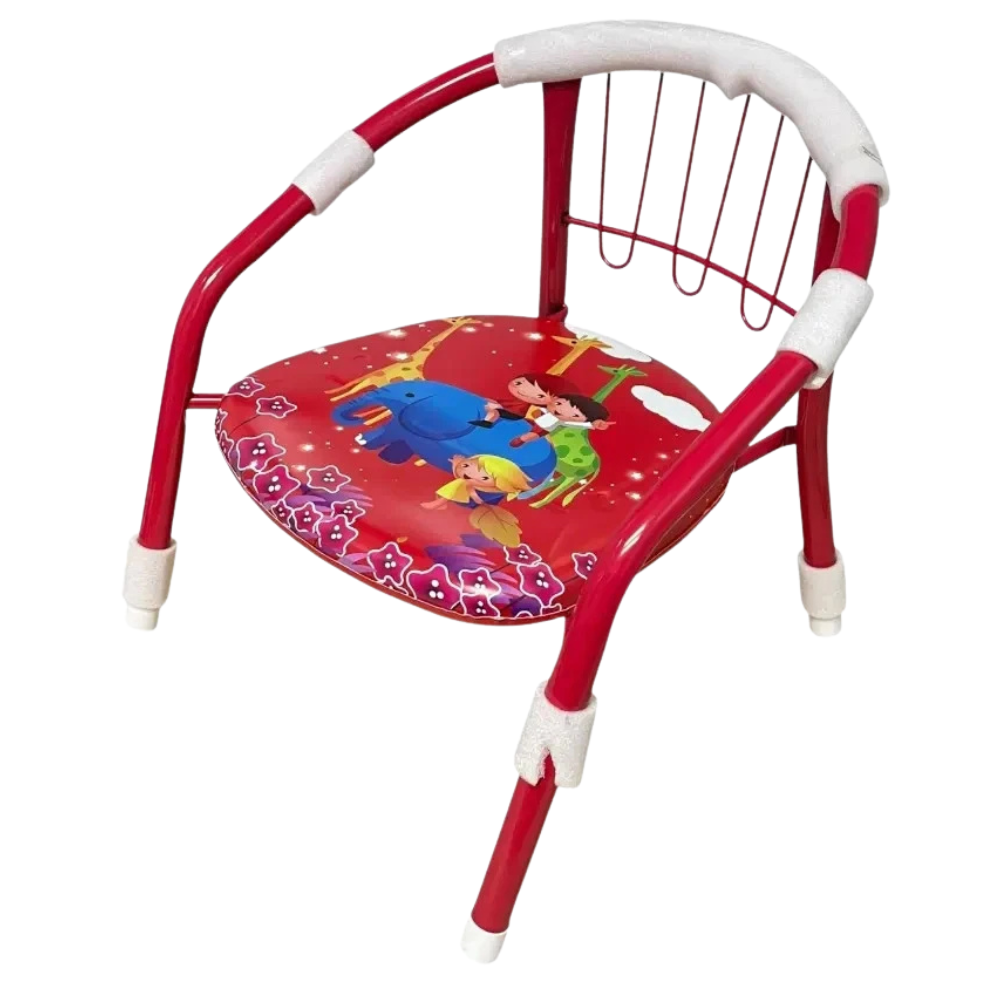 Kids Steel Chair Toddler Metal Chair with Comfortable Ergonomic Seating for Home School assorated