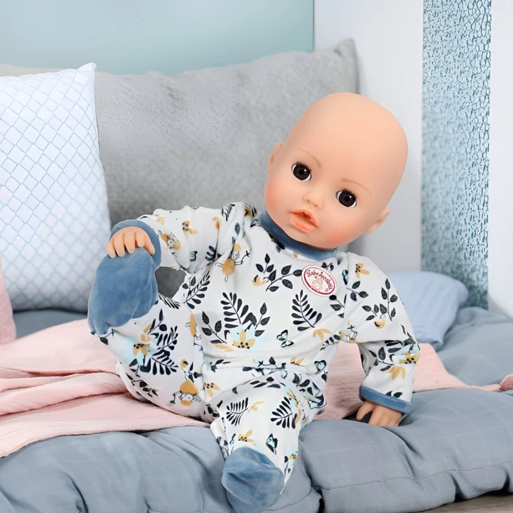 Baby Annabell Blue Romper Outfit Set for 43cm Dolls with Clothes Hanger, Soft Fabric, Age 3+