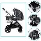 2-In-1 Rain Cover Compatible with Venicci Pushchair Pram Stroller All Models Weather Guard