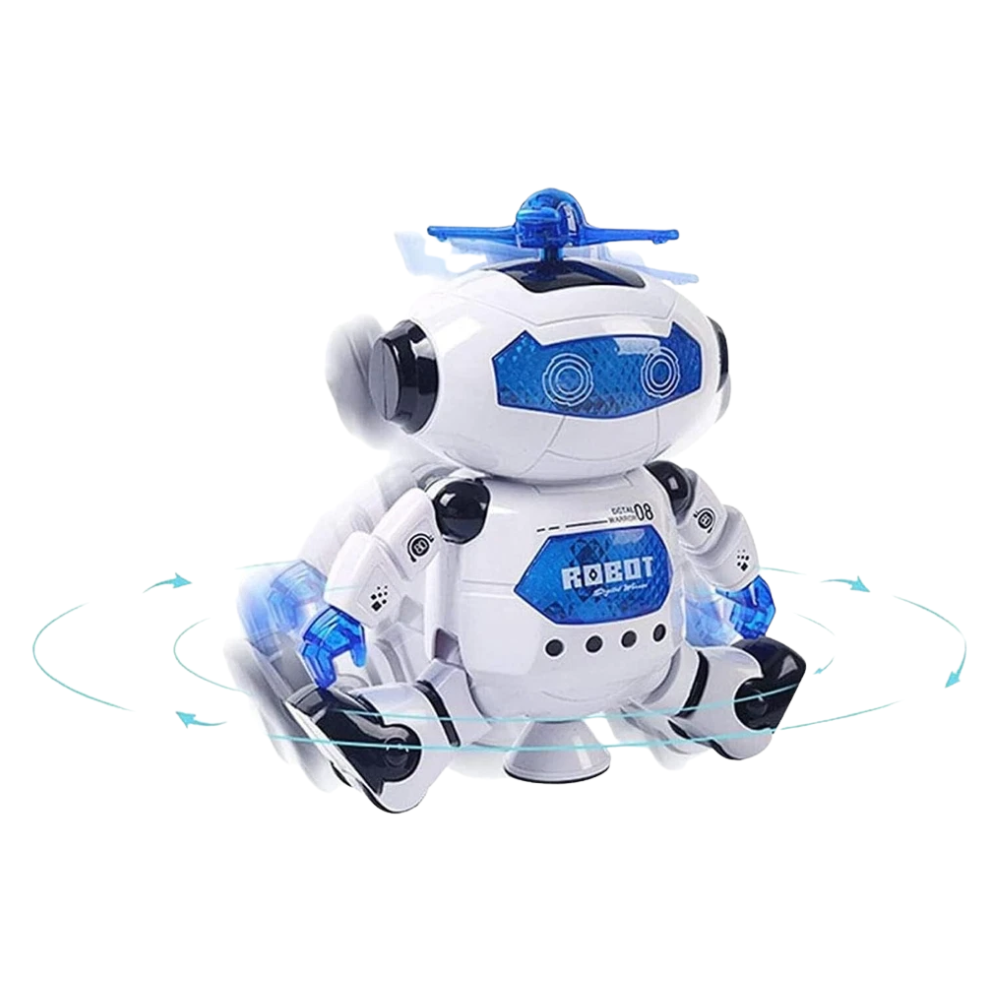 PEBBLE HUG Dancing Robot Toy Singing Music Lights 360° Rotating Interactive Kids Toy