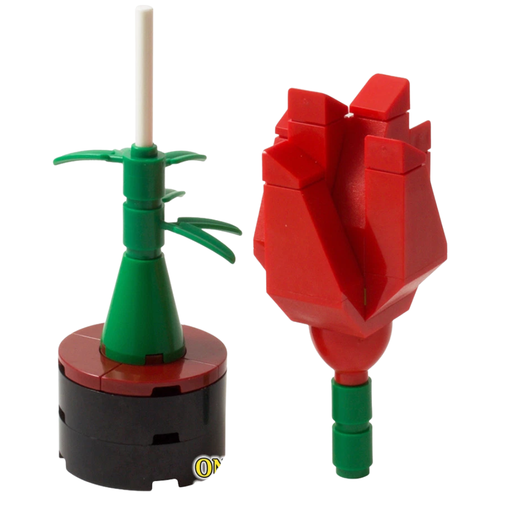 LEGO Rose Flower Building Kit 14cm Custom Floral Model Gift