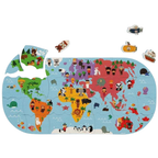 Janod Bath Explorers World Map Bath Toy for Kids Water Play Activity Ages 3 Years+ New