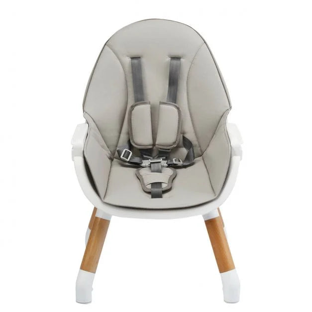 Modern 4-in-1 Baby High Chair with Safety Harness and Multi-Stage Seating