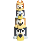 Tomy Toomies Bluey Family Pourers Bath Toys for Toddlers, 4 Stackable Water Cups 18m+